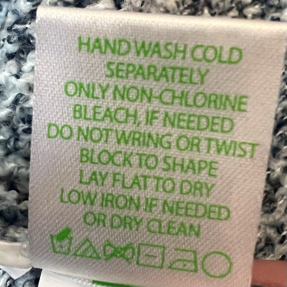 Lilly Pulitzer Beckington Cardigan Abaco Blue Marl Size Large Sweater Tweed - Picture 9 of 10